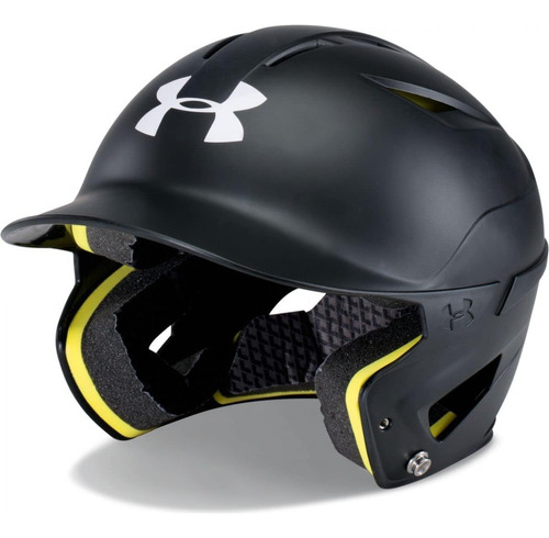 Casco De Bateo Under Armour Converge, Pintado En Negro Mate.