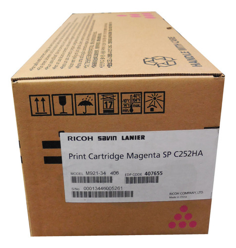 Toner Ricoh C252 C252ha 252 Magenta Savin Lanier Original