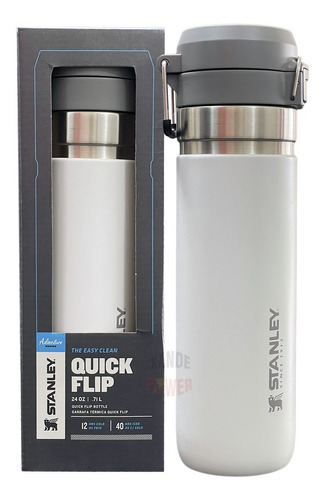 Garrafa Térmica Quick Flip Stanley 710ml Go Bottle Branco Cor Polar - Branco