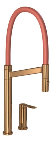 comprar Torneira de cozinha monocomando Deca Deca Colore 2289 red gold e terracota acabamento brilhante