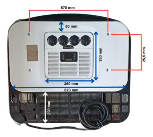 Ar Condicionado De Teto Elétrico Maxiclima Confort 12/24v