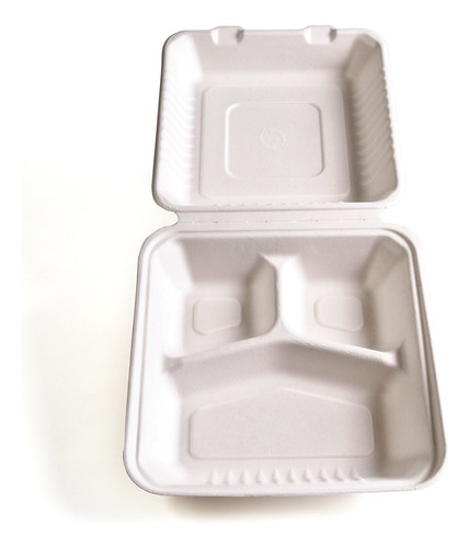 Recipientes Para Alimentos Green Wave 9x9x3, 3 Compartimento