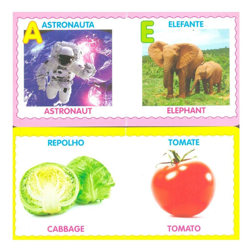 Livros Para Bebê Inglês E Português Coleção Bê-a-bá 4 Vols.