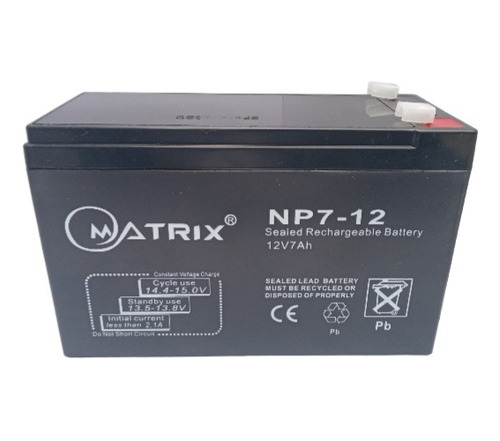 Bateria Recargable 12v 7ah Marca Matrix Para Ups