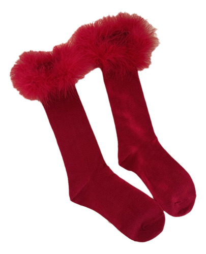 (b) Calcetines Rojos Hasta La Rodilla Para Navidad, Año Nuev