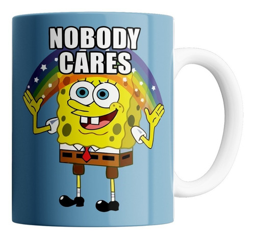 Taza De Cerámica - Bob Esponja (nobody Cares)