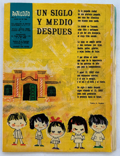 Revista Anteojito Nº 84 Incompleta Garcia Ferre Junio 1966