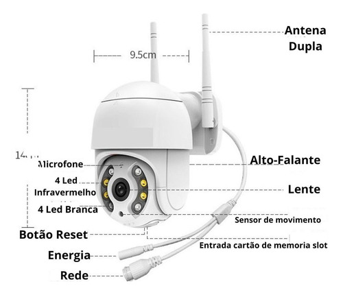 Câmera De Segurança Residencial Loja Empresa Infravermelho