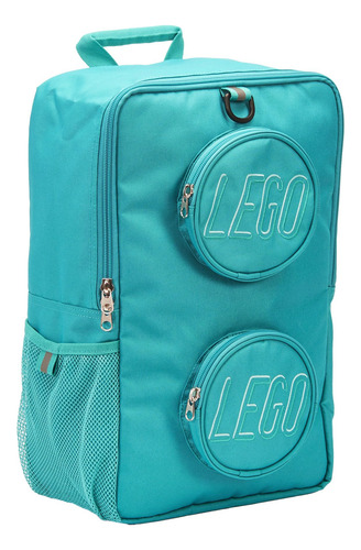 Mochila Lego Brick Teal Para Escola, Viagens E Trabalho