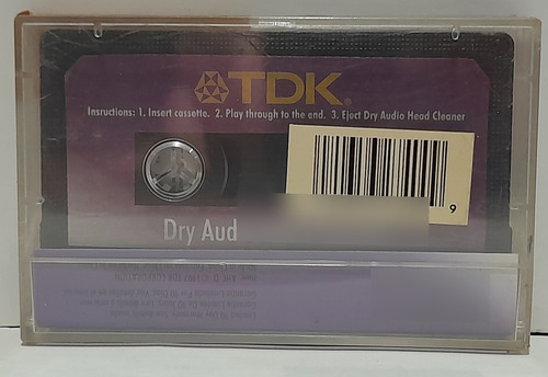 Cassette Limpia Cabezal De Audio Tdk - Nuevo Importado Negro