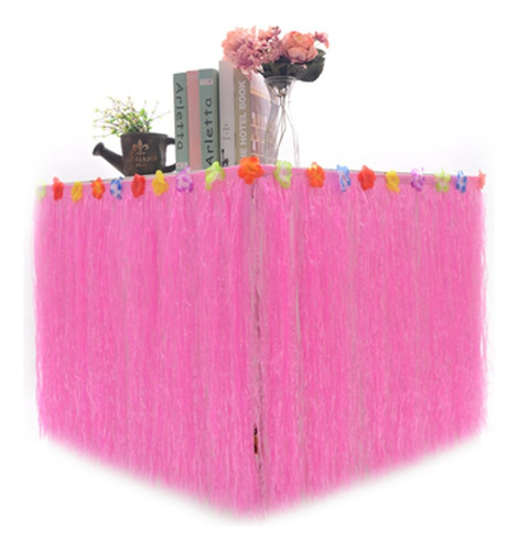 Conjunto De Decoración Luau Hawaiano, Mantel Rosa Floral