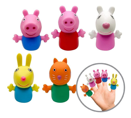 Setx5 Marionetas Titeres Dedo Peppa Pig Estimulacion