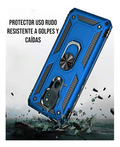 Funda Protector Anillo Uso Rudo Para Moto G73 Más Mica