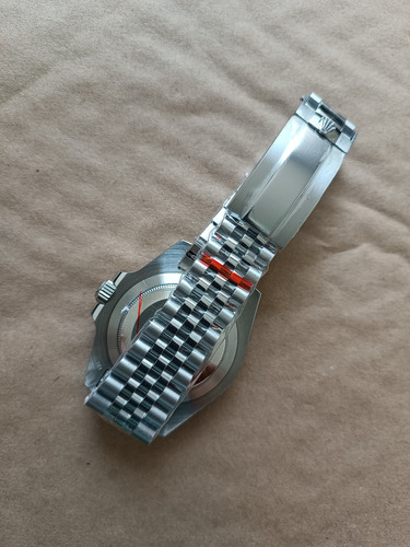 Reloj Rolex No Ap Patek Gmt Sprite Zurdo Jubilee Caja Plateado Verde Negro (Reacondicionado)