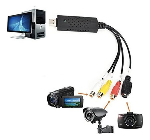 Capturadora De Vídeo Rca Pci Usb 2.0 Audio Capture Converter
