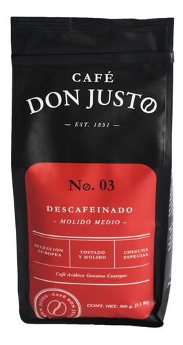Café Don Justo Descafeinado 500g