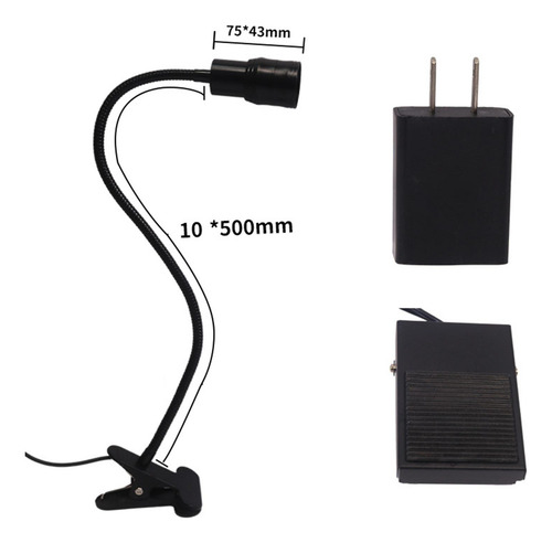 Luz De Para Extensão De Cílios Com Pedal, Pescoço De