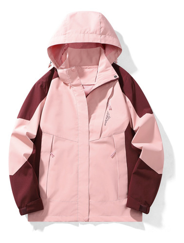 Chaqueta Senderismo Otoño Impermeable Mujer Capucha