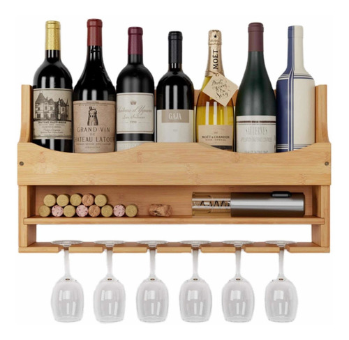 Cava De Vino De Madera Rústico Buffet Ideal Para Regalo
