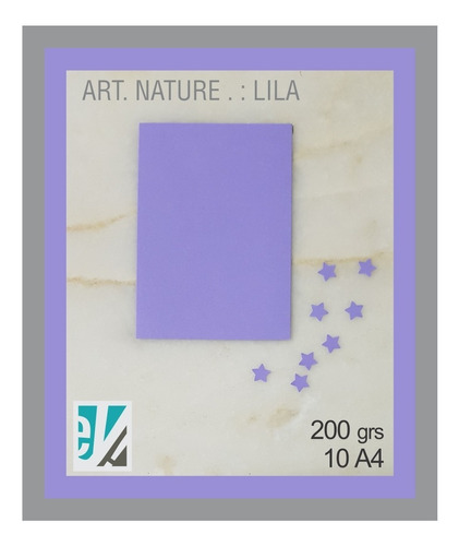 Art Nature : Pack X 10 Hojas A4 De 200 Gr: Color Lila