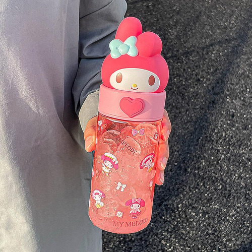 Botella De Agua Portátil 500ml Sanrio Personajes Color Melody