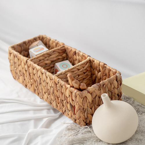 Cesta De Mimbre Tejida Dividida, Bolsa De Té, Soporte De S