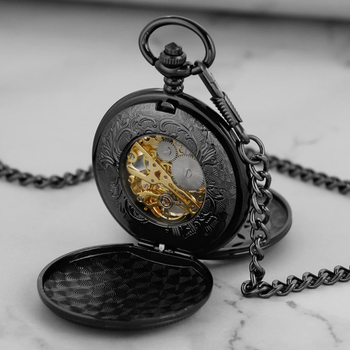 Reloj De Bolsillo Vintage Con Esfera Romana Mecánico Y Regal