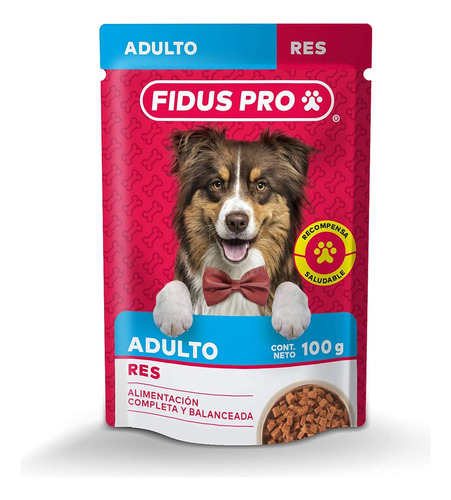 Alimento Humedo Fidus Pro Adulto Res 100 G (20 Pzas.)