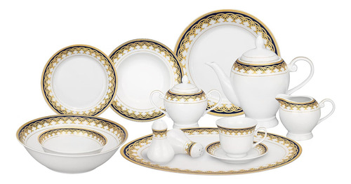 Lorren Home Trends Juego De Vajilla De Porcelana De 57 Pieza