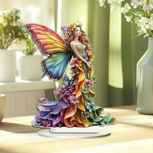 Decoración De Hadas De Mariposa Acrílica Instalación De