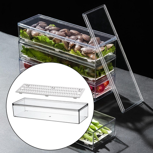 Organizador Para Refrigerador, Bandeja Pequeña Y De Drenaje