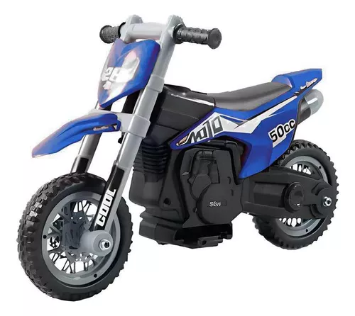 Moto Elétrica Infantil Cross Até 25kg Som 2-3 Km/h Importway Cor Azul