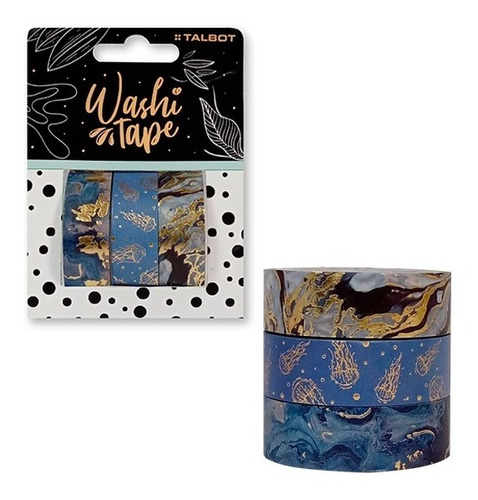 Cinta Adhesiva Washi Tape Mar Azul 1,5cx3m 5103 Talbot