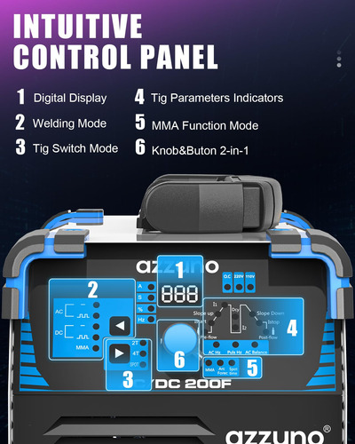 Azzuno Soldador Tig Ac/dc 200a 110v/220v Mmg