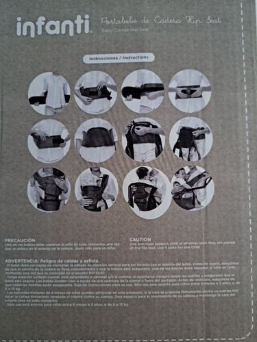 Portabebé De Cadera Hip Seat. Infanti Baby Carrier