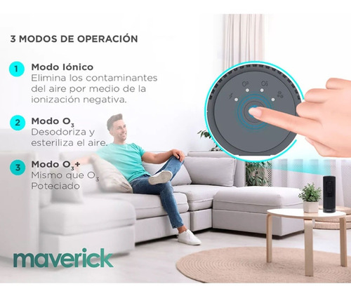 Ozonizador Ionizador Aire Antibacterial Purificador Maverick