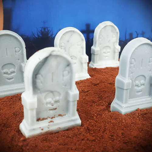 5 Formas Acetato Chocolate Confeiteiro Halloween Lapide 9742 Cor Prateado