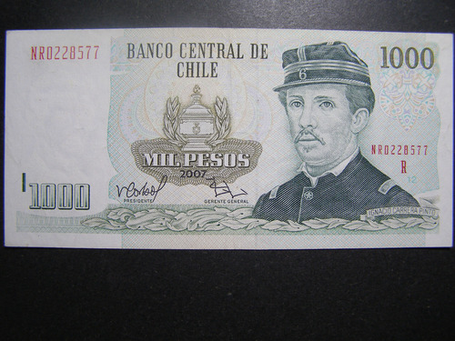 Billete Chileno  Reposición , Año 2007