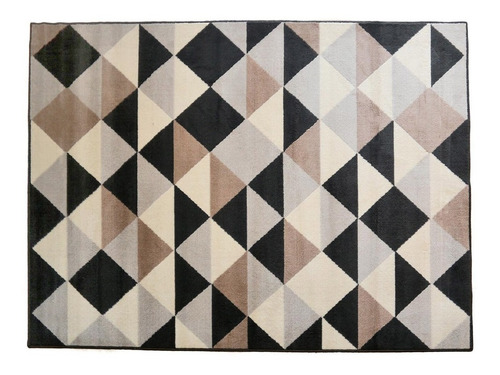 Imagen 5 de 5 de Alfombra Carpeta 100x150 Living Moderna Comedor Triangulos