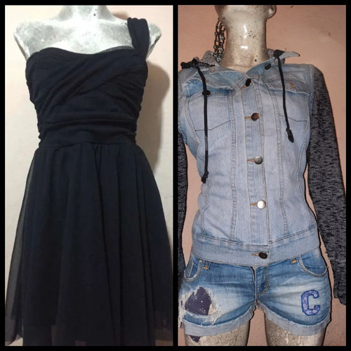 Duo Sexy Vestido Negro Bershka + Chamarra Mezclilla Mangas T | MercadoLibre Duo Sexy Vestido Negro Bershka + Chamarra Mezclilla Mangas T | MercadoLibre