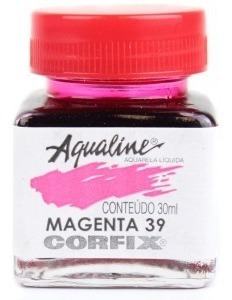 3x Aqualine Aquarela Líquida Aerografia Corfix 30ml - Magent
