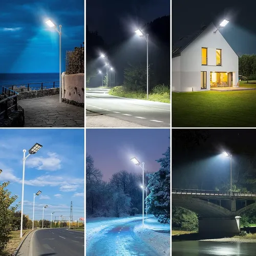 Foco Solar Led 1000w Luminaria Full + Soporte + Control