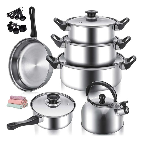 Juego De Utensilios De Cocina Para Cazuela Y Sartén De Acero