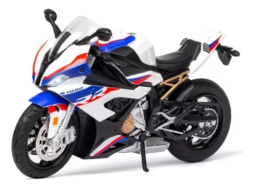 preto)1:12 BMW S1000rr Racing Motos Simulação Modelo de