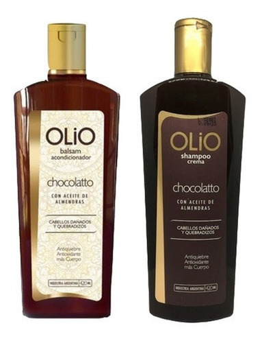 Kit Shampoo + Balsamo Chocolatto Olio Con Aceite De Almendra