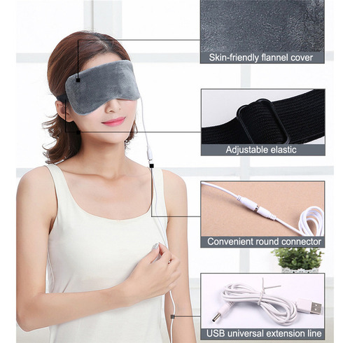 Máscara De Ojos Para Dormir Con Vapor, Calefacción Usb, Para