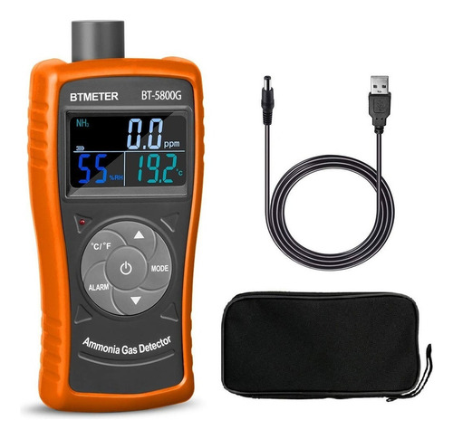 Detector De Gases Amoníaco Recargable Nh3 Rango 0-100 Ppm