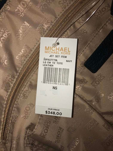 Cartera Michael Kors jet Set Items Azul Marino Nuevo