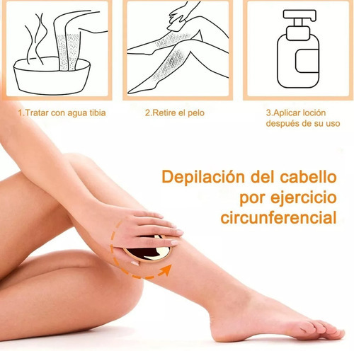 Depiladora Manual Nano Sin Dolor Exfoliante Hopemob Color Plata