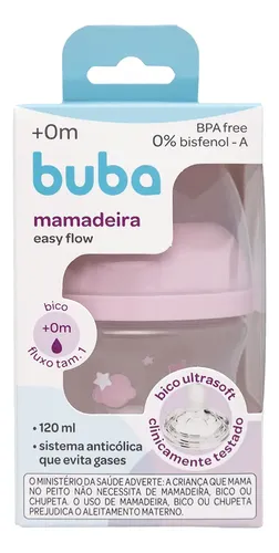 B' Flow ピンク Mamadeira Easy Flow Nuvem 120ml Anticólica Rosa Buba | MercadoLivre